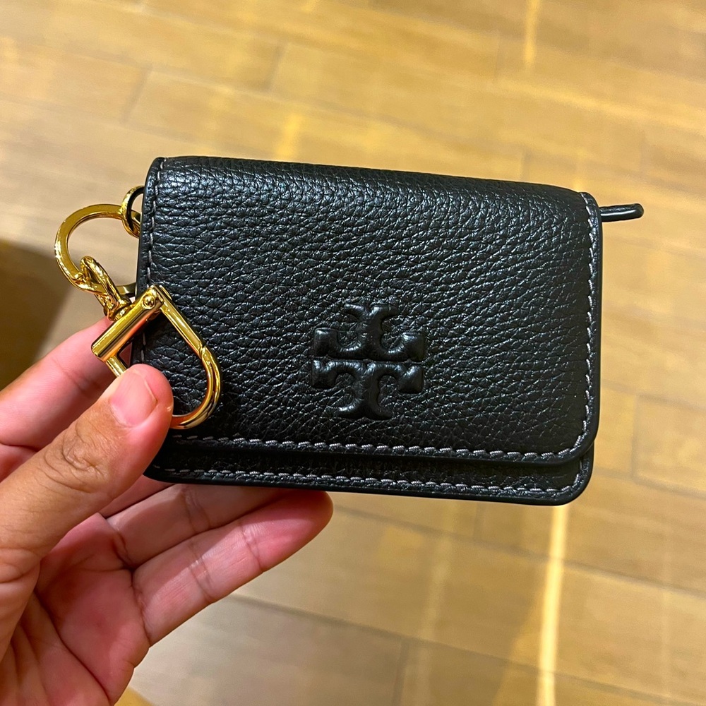 Tory Burch Thea Flap Card Case In Black #159428